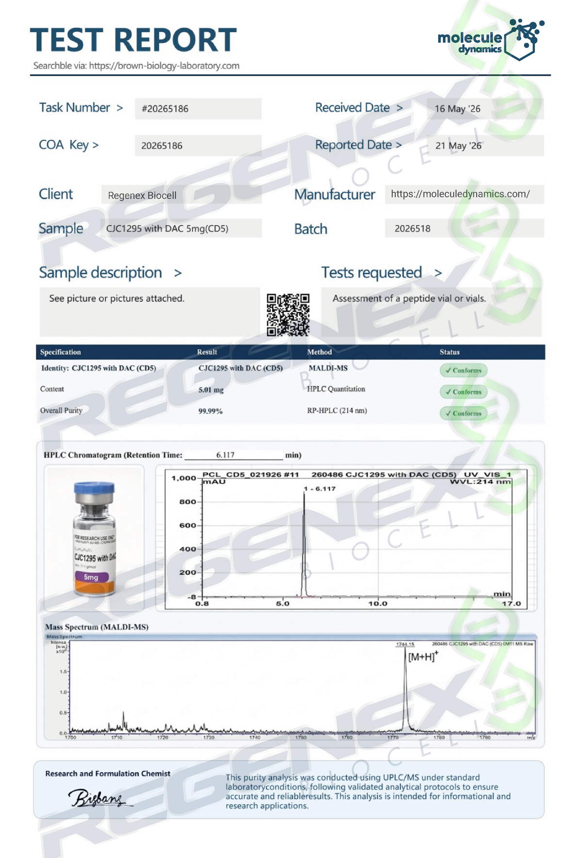 CJC-1295 With DAC 5mg