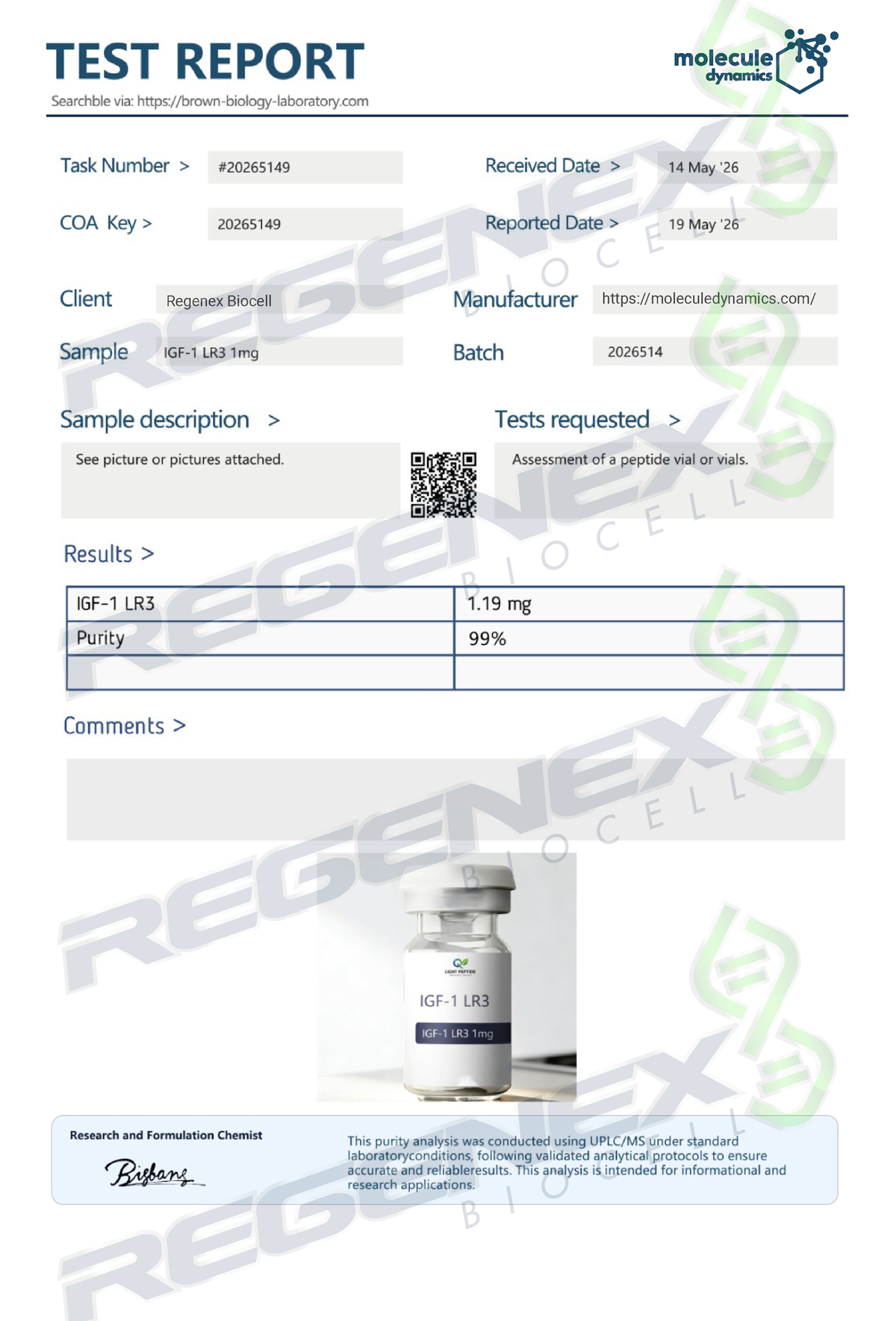 IGF-1 LR3 1mg