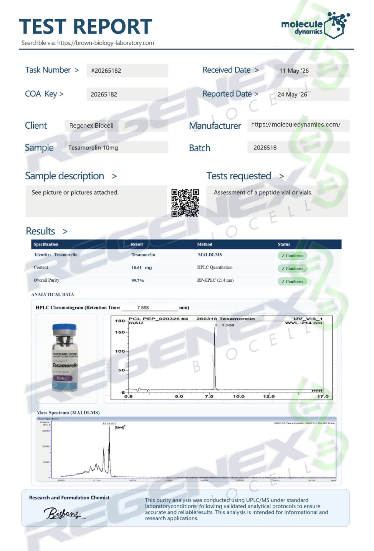 Tesamorelin 10mg
